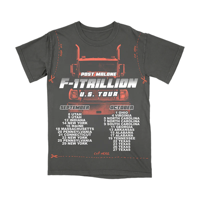 F-1 Trillion DIY Cut Out Tee Post Malone Official Shop