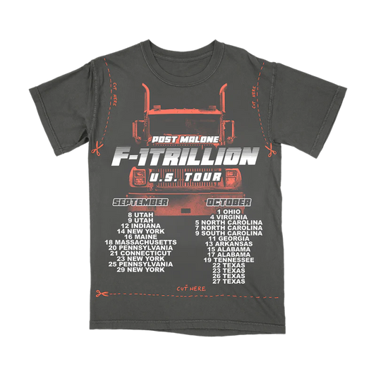 F-1 Trillion DIY Cut Out Tee Post Malone Official Shop