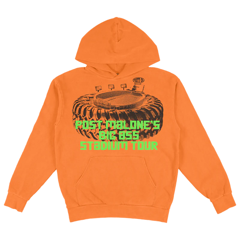 Big Ass Stadium Tour Orange Hoodie Post Malone Official Shop