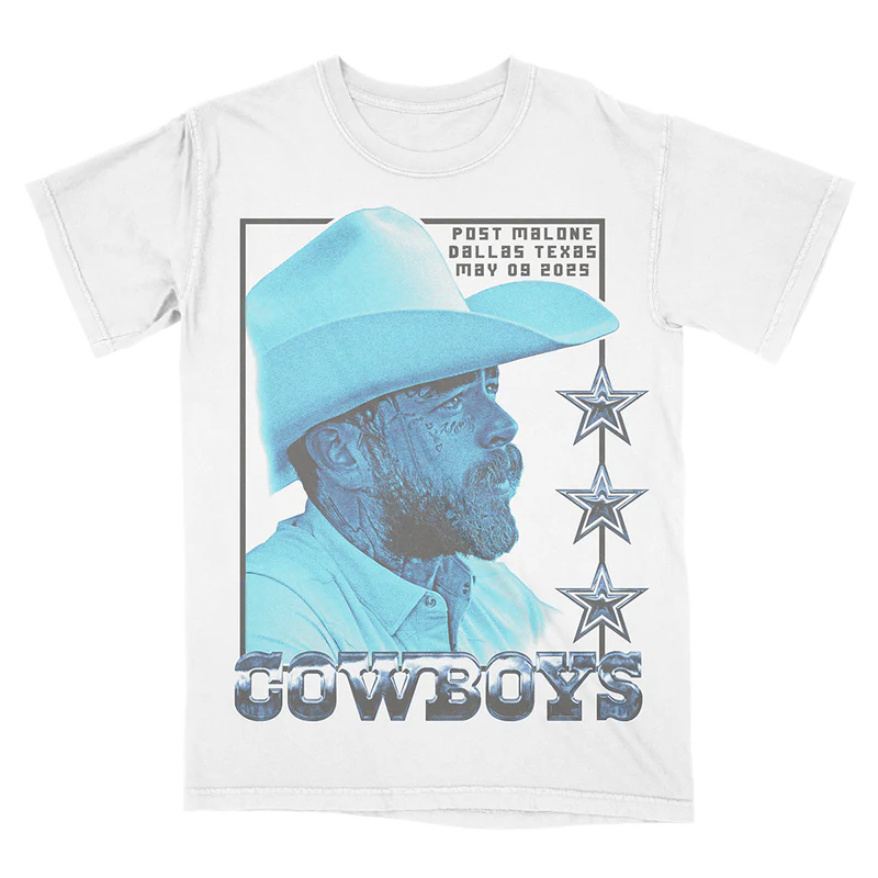 Post Malone X Dallas Cowboys Photo T-Shirt Post Malone Official Shop