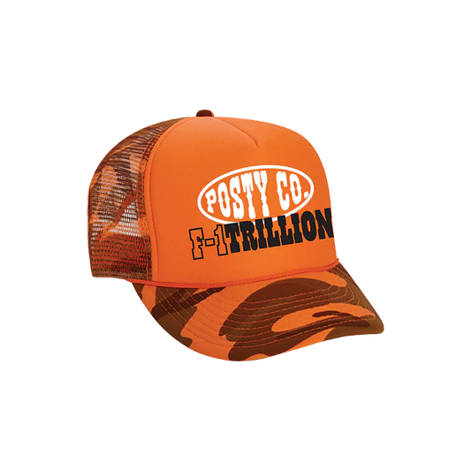 F-1 Trillion Orange Camo Hat Post Malone Official Shop