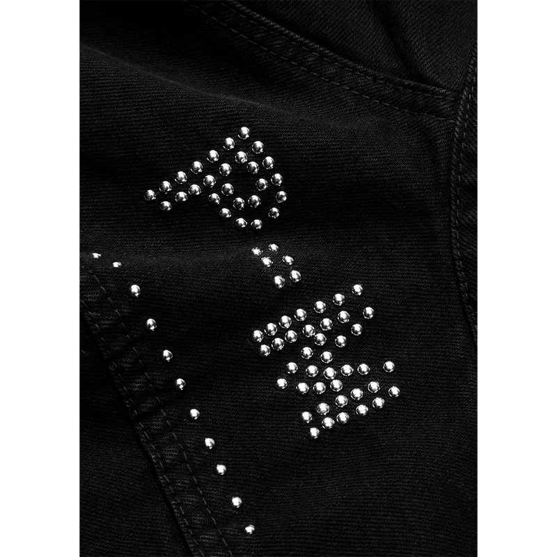 Post Malone x H-D Studded Horsepower Slim Fit Denim Vest Post Malone Official Shop